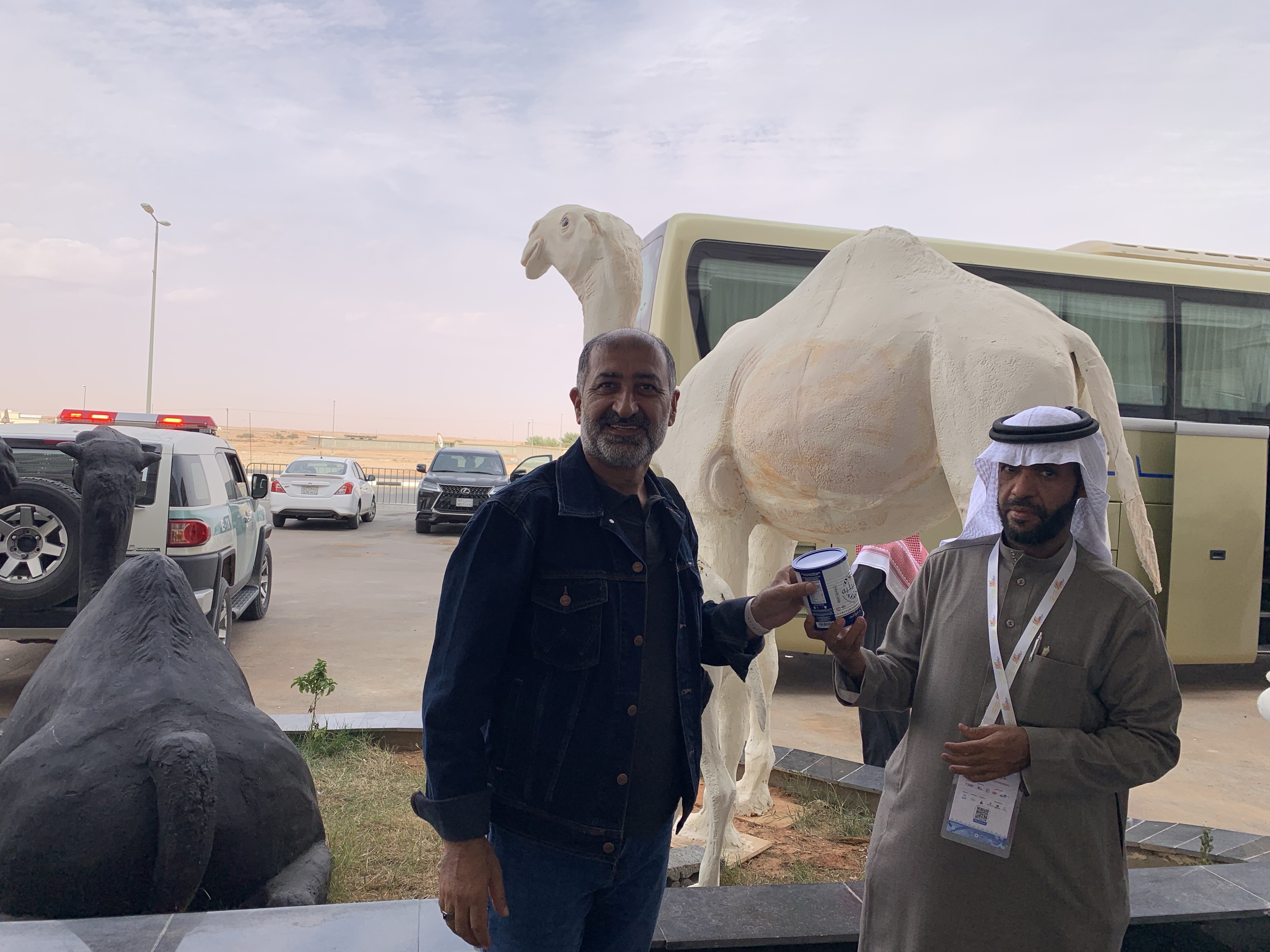 A gift of Camelait to Dr. Sanad AlSubaei
